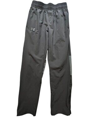 Under Armour Men's UA Vital Woven Pants Loose Fit Heatgear Zip Hem Size S Gray
